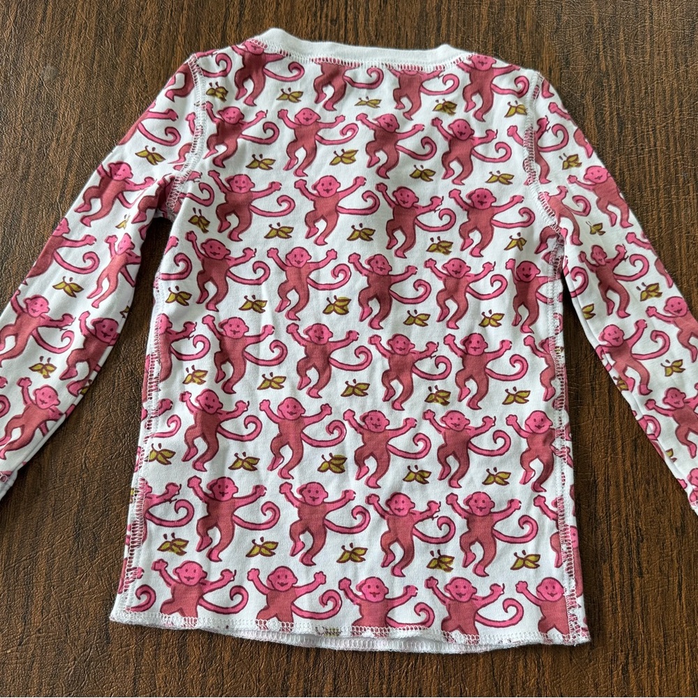 Roller Rabbit White and Pink Monkey Print shirt - Picture 3 of 4
